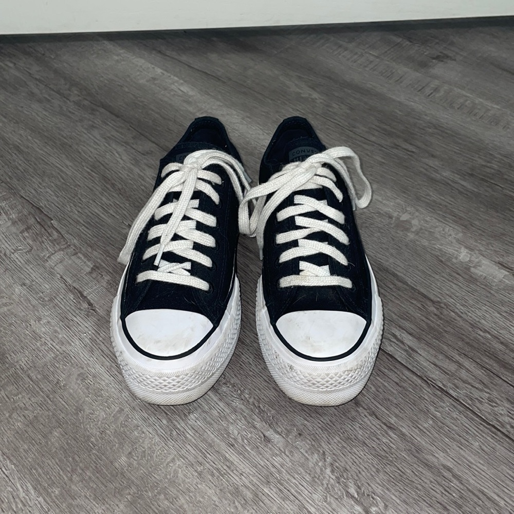 Black platform converse